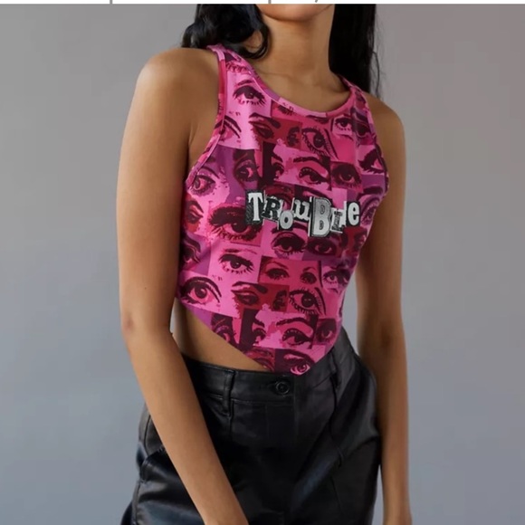 Urban Outfitters Fiona Trouble Tie Back Tank - Size XL - Picture 3 of 16